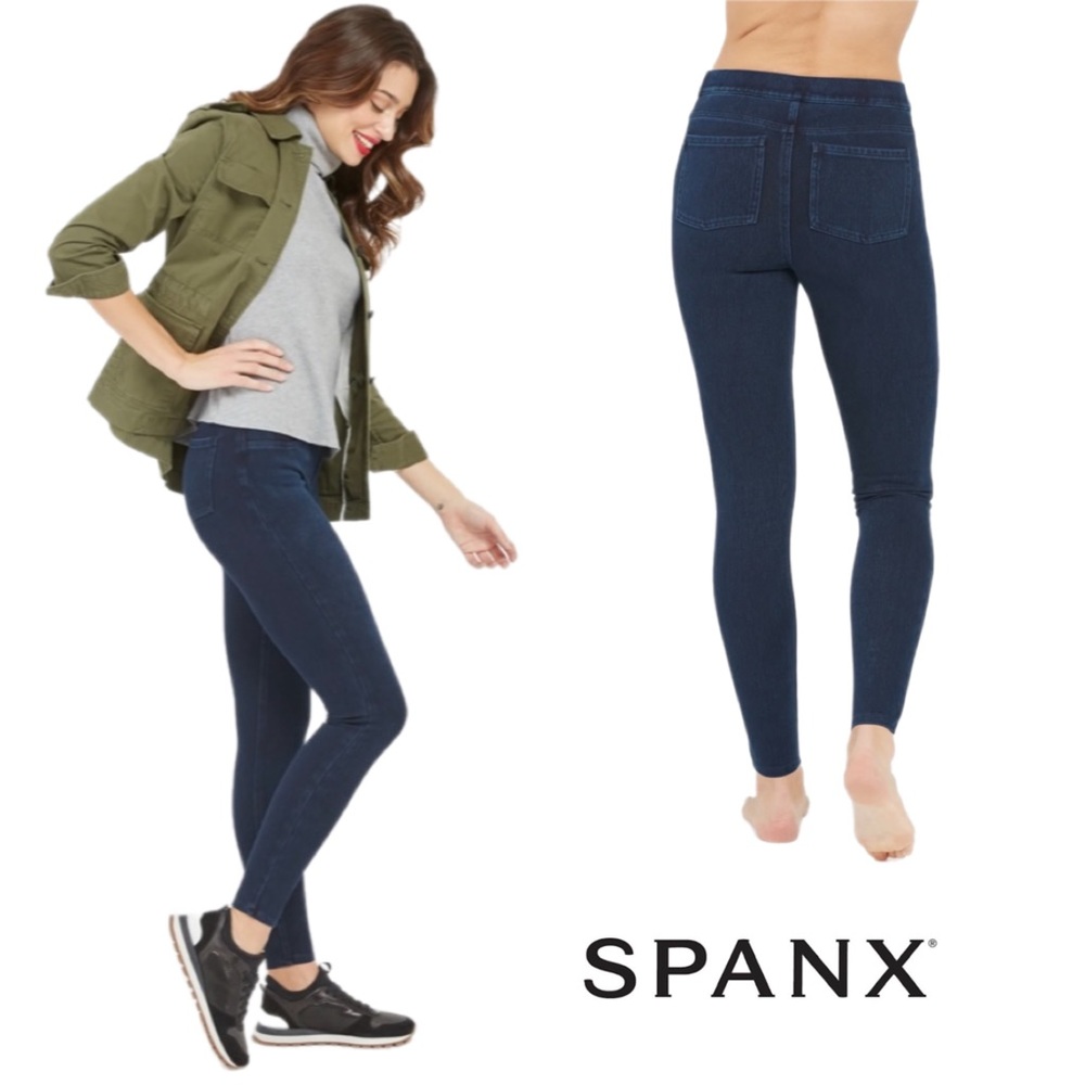 SPANX Jean-ish Leggings Ankle Jeggings in Blue